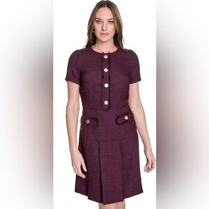 NWT Tommy Hilfiger round-neck fringe trim dress. Size 8!